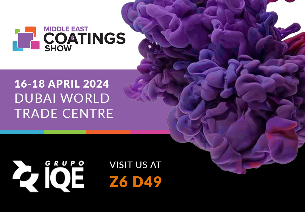 IQE anuncia su presencia en la próxima edición de Middle East Coatings Show
